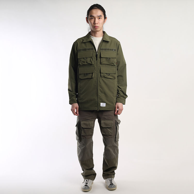 мужская зеленая куртка Alpha Industries Nylon Cargo Shirt Jacket MJN53000C1-green - цена, описание, фото 7